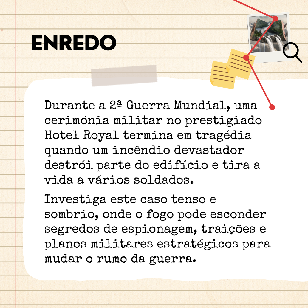 Escape Room em Casa – Incêndio no Hotel Royal da Mystery Cases